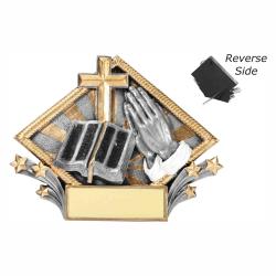 Religion Resin Diamond Plate, 7.5" wide x 6" tall