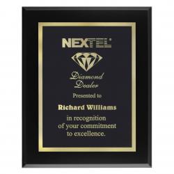 Black Veneer Plaque, 6" wide x 8" tall