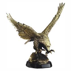 25" Gold Metallic American Eagle, 25.5" wide X 24.5" tall
