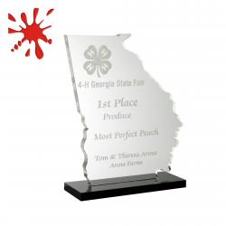 State of Georgia Acrylic Award, 7.375" wide x 9.375" tall