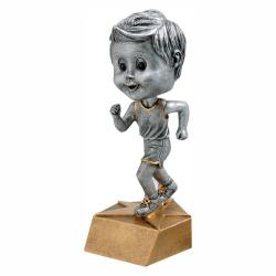 Track Bobble Head (male) award, 6" High