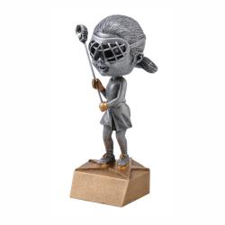 Lacrosse Bobble Head (female) award, 6" High