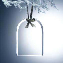 Beveled Jade Glass Arch Ornament, 2.75" wide X 3.75" tall X .125" deep