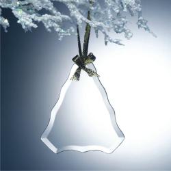 Beveled Jade Glass Tree Ornament, 3.25" wide x 3.75" tall x .125" deep
