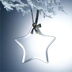 Beveled Jade Glass Star Ornament, 3.75" wide x 3.75" tall x .125" deep
