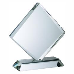 Crystal Diamond award, 7.5" wide x 8" tall x 2" deep