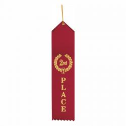 2nd Place 2" x 8" Ribbon, 2" wide x 8" tall
