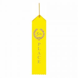 5th Place 2" x 8" Ribbon, 2" wide x 8" tall