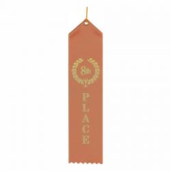 8th Place 2" x 8" Ribbon, 2" wide x 8" tall