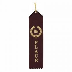9th Place 2" x 8" Ribbon, 2" wide x 8" tall
