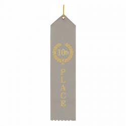 10th Place 2" x 8" Ribbon, 2" wide x 8" tall