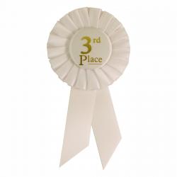 3rd Place Rosette Ribbon, 3.5" wide x 6.5" tall