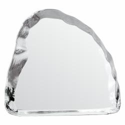 Optic Crystal Iceberg award, 4.75" wide x 4.5" tall x 1" deep