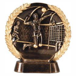 Volleyball (male) Wreath Resin, 7.5" High