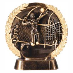 Volleyball (female) Wreath Resin, 7.5" High