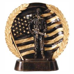Military Wreath Resin, 7.5" High
