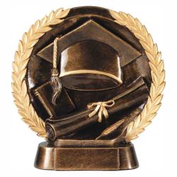 Graduation Wreath Resin, 7.5" High