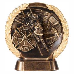 Firefighter Wreath Resin, 7.5" High