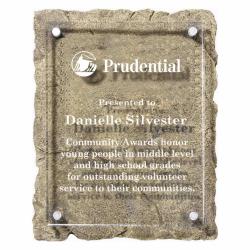 Rock Resin Plaque, 9" wide x 12" tall