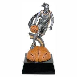 Mx Basketball (female) Resin Award, 3.25" wide x 6.875" tall x 3.25" deep