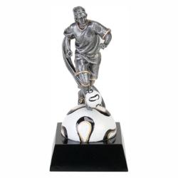 Mx Soccer (female) Resin Award, 3.25" wide x 6.75" tall x 3.25" deep