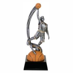 Mx Basketball (male) Resin Award, 3.5" wide x 8.875" tall x 3.25" deep