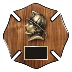 Walnut Veneer Maltese Cross Plaque, 12" wide x 12" tall