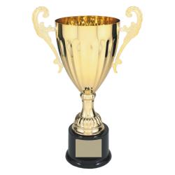 Gold Finish Metal Cup, 8.75" High