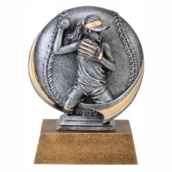Mx 3D Softball (female) Resin Award, 5" High