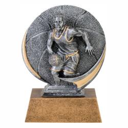 Mx 3D Basketball (male) Resin Award, 5" High