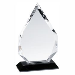 Black Crystal Diamond Award, 6" wide x 10" tall