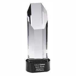 Crystal Octagon Slant Top, 4" wide x 10.75" tall x 3.25" deep