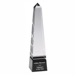 Crystal Obelisk, 2.75" wide x 2.75" tall x 12" deep