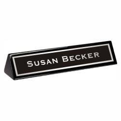Ebony Piano Finish Nameplate, 10" wide x 1.875" tall x 2.25" deep
