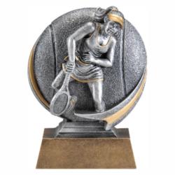 Mx 3D Tennis (female) Resin Award, 5" High