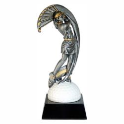Mx Golf (female) Resin Award, 3.25" wide x 7.5" tall x 3.25" deep