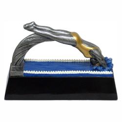 Mx Swimmer (female) Resin Award, 3.25" wide x 7.5" tall x 3.25" deep
