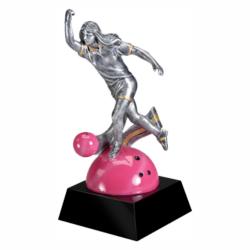 Mx Bowling (female) Resin Award, 3.25" wide x 7.5" tall x 3.25" deep