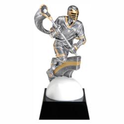 Mx Lacrosse (male) Resin Award, 3.25" wide x 7.5" tall x 3.25" deep