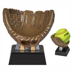 Mx Softball Holder Resin Award, 3.25" wide x 7.5" tall x 3.25" deep