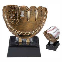 Mx Baseball Holder Resin Award, 3.25" wide x 7.5" tall x 3.25" deep