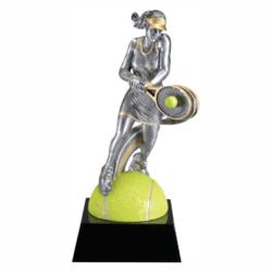 Mx Tennis (female) Resin Award, 3.25" wide x 7.5" tall x 3.25" deep