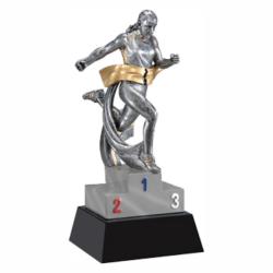 Mx Running (female) Resin Award, 3.25" wide x 7.5" tall x 3.25" deep