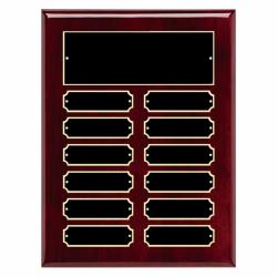 9 x 12 High Gloss Rosewood Perpetual Plaque, 9" wide x 12" tall