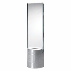 10.5" Glass Vision Award, 3" wide x 10.5" tall x 3" deep
