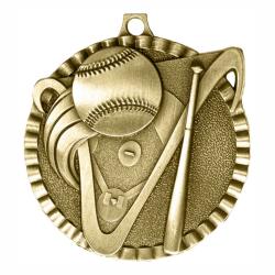 Baseball V Series Medal, 2"