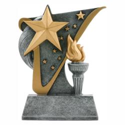 Victory/Star V Resin, 3.75" wide x 4.5" tall X 1.375" deep