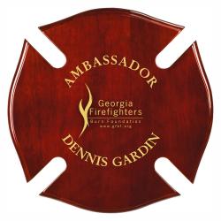 Piano Finish Maltese Cross Plaque, 12" wide x 12" tall x .75" deep