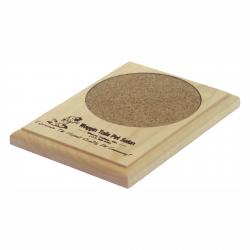 Wooden Coaster, maple wood shown, 4" wide x .5" tall x 5.5" deep