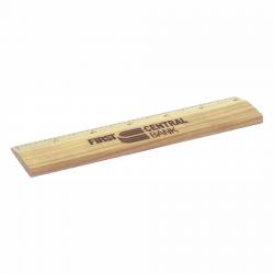 Wooden 6" Ruler, cherry wood shown, 6" wide x .25" tall x 1.5" deep